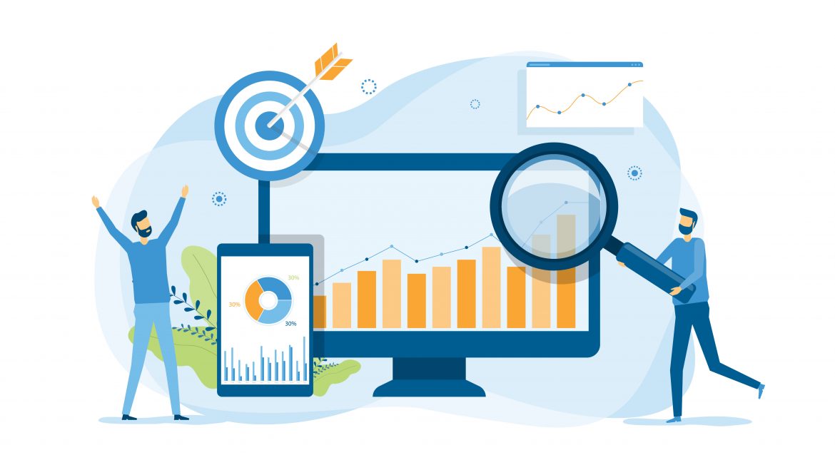 business people analytics and monitoring on web report dashboard monitor concept and vector illustration design for web landing banner background Invest in corporate bonds in India