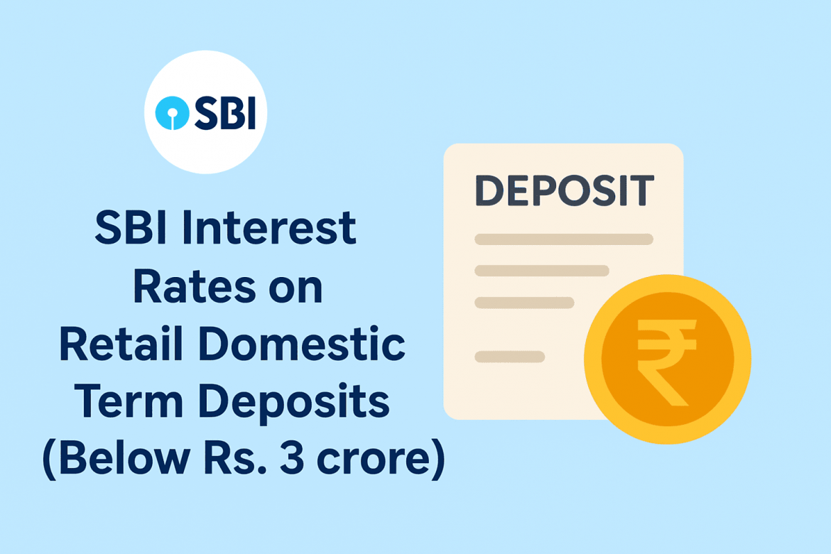 SBI Interest Rates on Retail Domestic Term Deposits (Below Rs. 3 crore) (1) SBI Interest Rates on Retail Domestic Term Deposits (Below Rs. 3 crore)