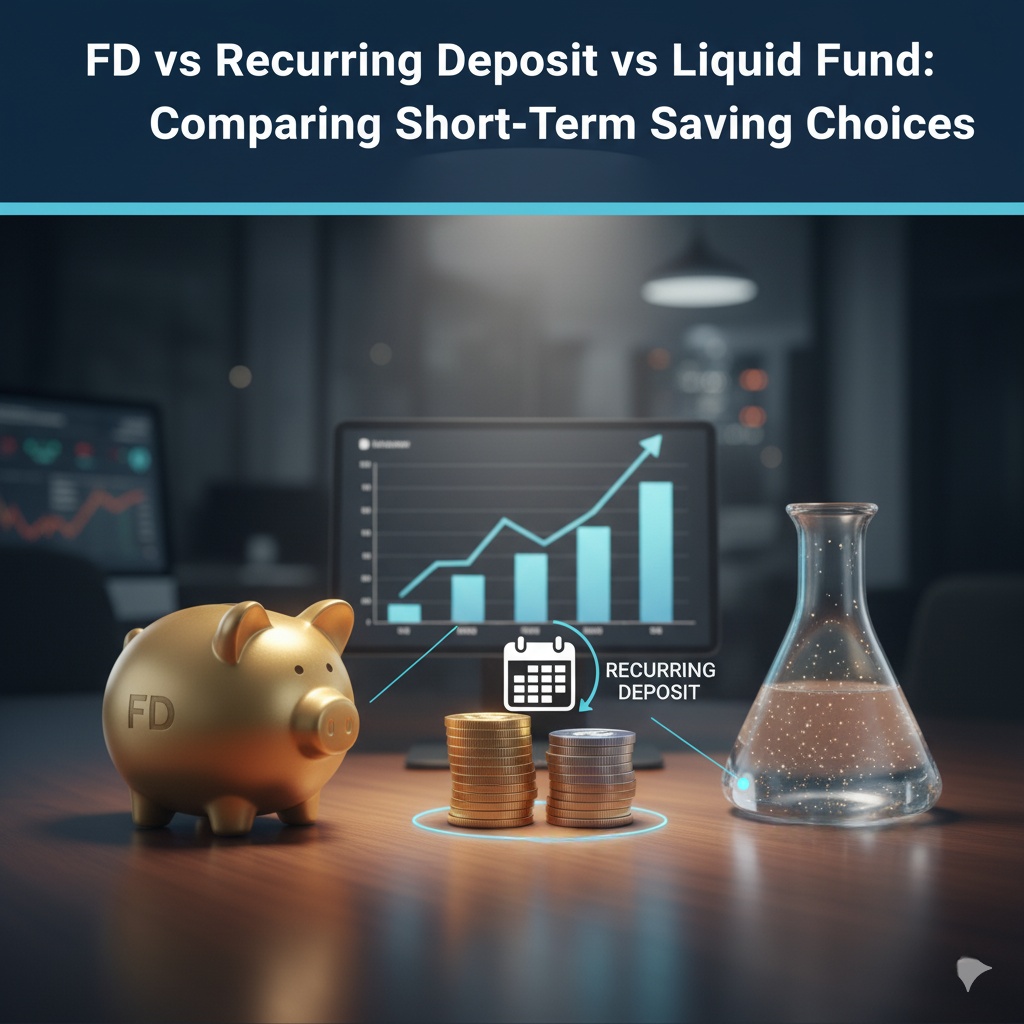 FD vs Recurring Deposit vs Liquid Fund Comparing Short-Term Saving Choices fd vs recurring deposit vs liquid fund